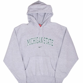 VINTAGE NIKE NCAA MICHIGAN STATE GREY HOODIE SWEATSHIRT 2000S LARGE product tweed warmth product sporty appeal