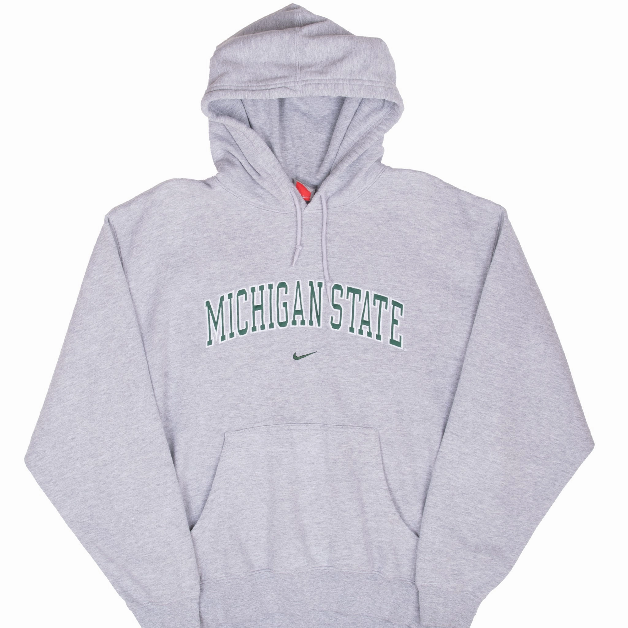 VINTAGE NIKE NCAA MICHIGAN STATE GREY HOODIE SWEATSHIRT 2000S LARGE product tweed warmth product sporty appeal