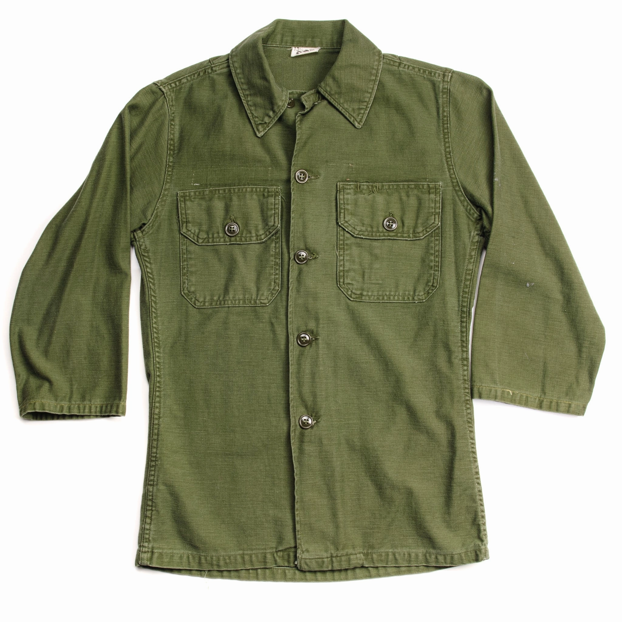 VINTAGE US ARMY UTILITY SHIRT P63 1963/64 VIETNAM WAR SIZE 13 1/2 X 30 product running suitable speed