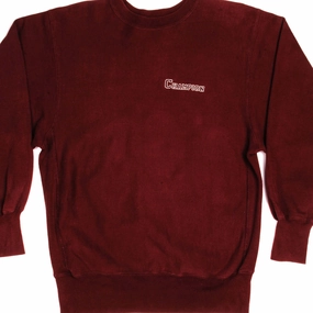 VINTAGE REVERSE WEAVE CHAMPION EMBROIDERED BURGUNDY SWEATSHIRT 1990S SIZE XL Relaxing Wear