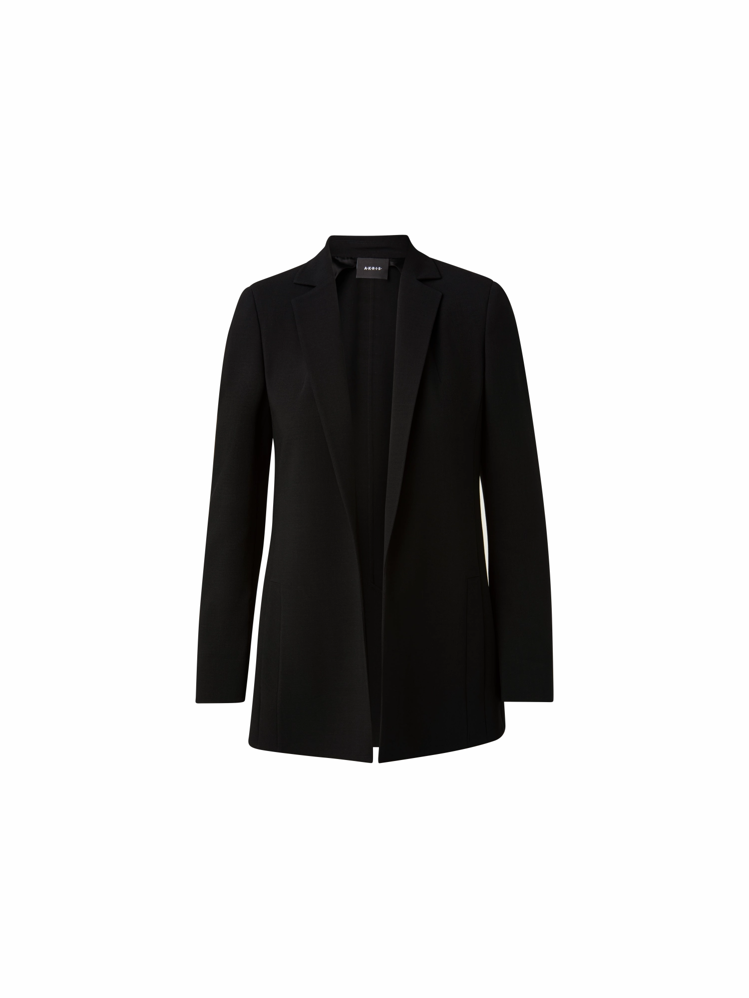 Wool Double-Face Blazer with Elongated Lapel Functional Insulation