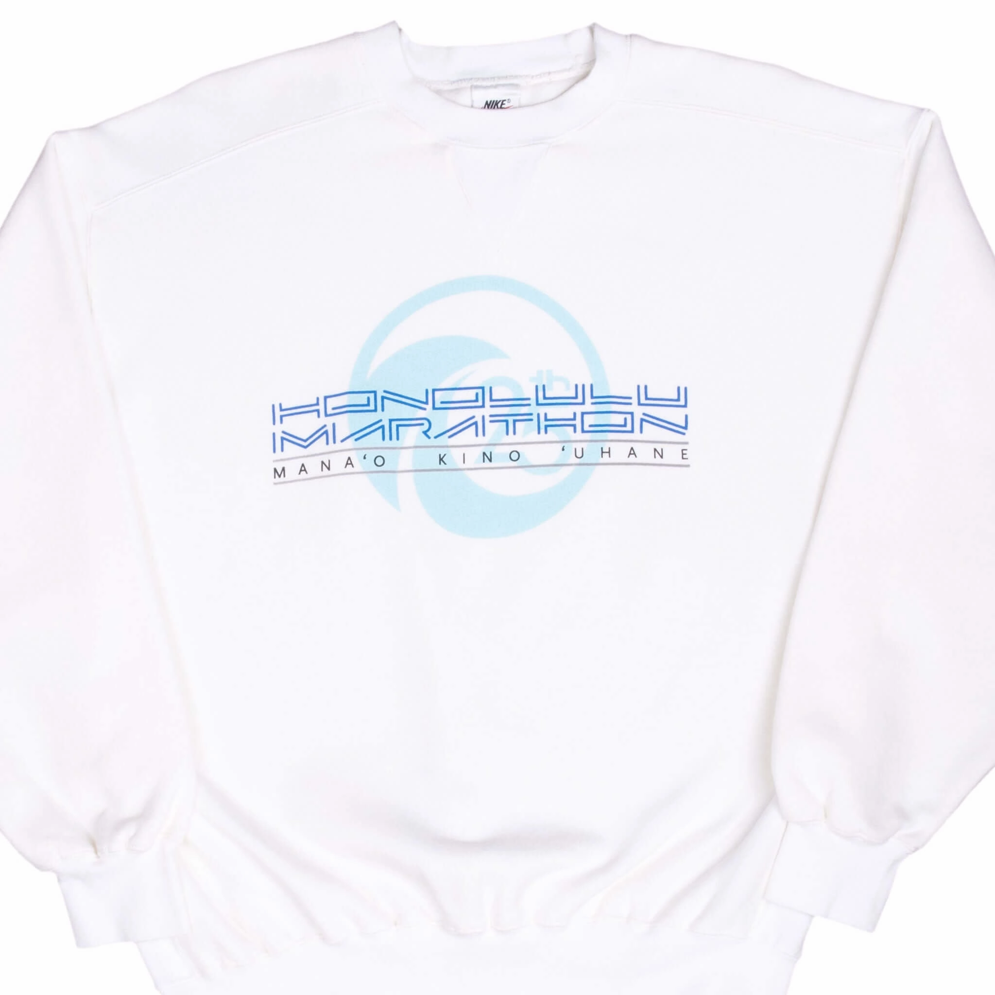 Streetwear Fashion VINTAGE NIKE HONOLULU MARATHON 1997 HEAVY WEIGHT SWEATSHIRT MEDIUM